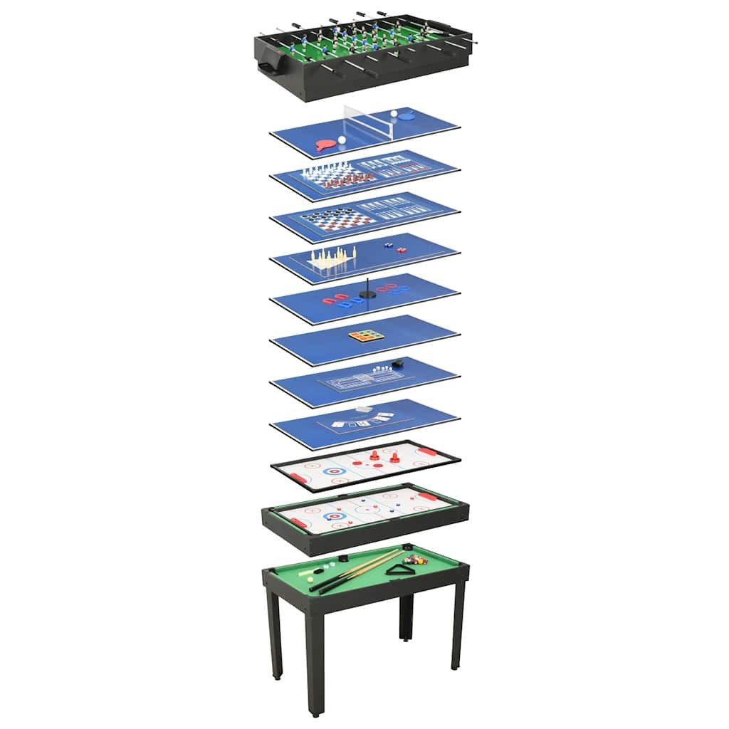 Table Multi-jeux adulte 15 en 1 Noir